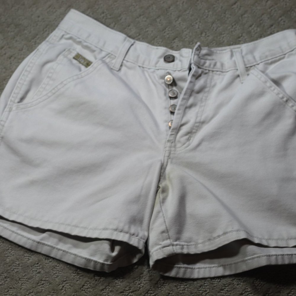 Vintage Lei Surplus Size 5 Cream Button Fly Shorts